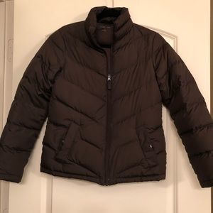 Lands End Dark Brown XS Puffy Jacket.